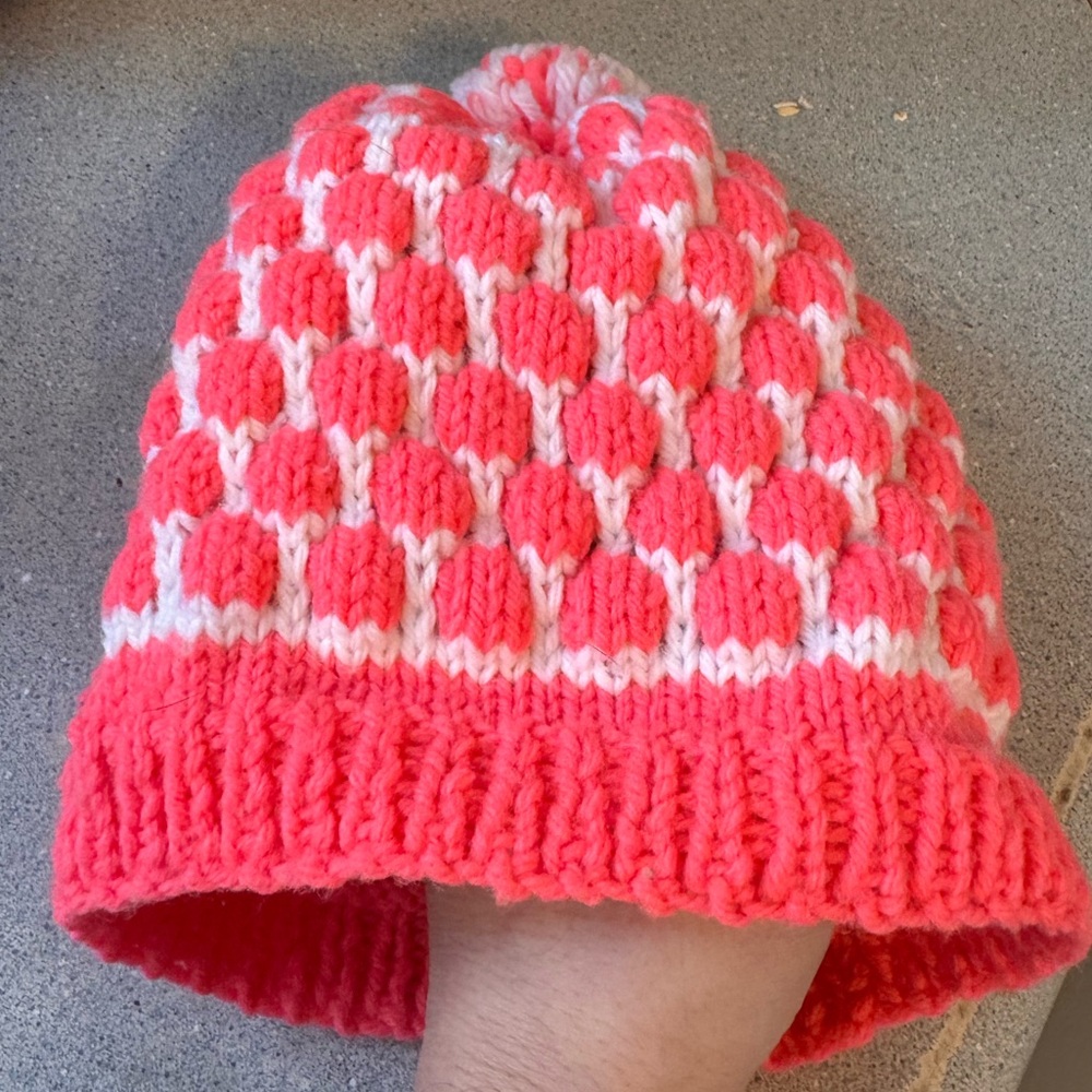 Hand knit toddler hat